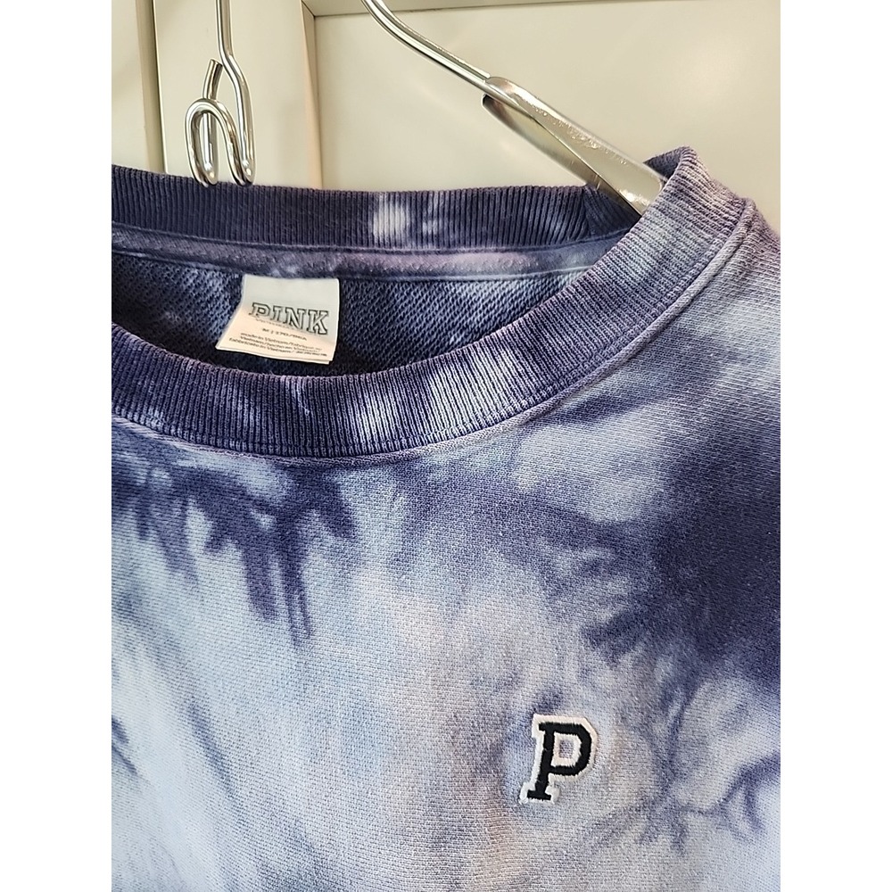 NWOT‎ Victoria's Secret PINK Crew Neck Cropped Sweatshirt Sz M - Picture 2 of 6